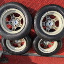 145/80R12 ヨコハマ SUPER VAN 356 ホイール付き中古夏タイヤ4本セット:28000円