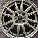 15インチ 15×5.5J PCD:100 4H +50 中古アルミホイール4本セット:20000円