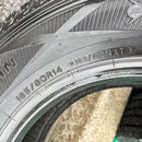 185/80R14, 102/100N, LT, (8PR), ダンロップ 2019年製 ウィンターマックスSV01 中古スタッドレス ４本セット:24000円