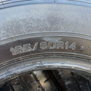 185/80R14, 102/100N, 8PR, ダンロップ, VAN01, 中古夏タイヤ　2024年製, 激安美品, 4本セット:20,000円