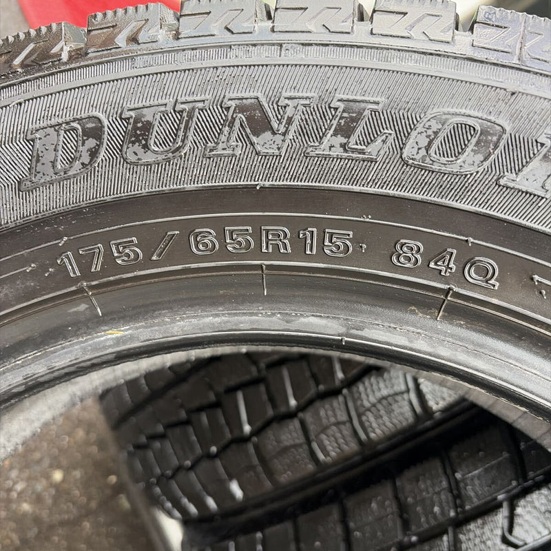 175/65R15, 84Q, ダンロップ, WM02, 中古スタッドレス, 2024年製, 激安